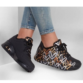 Schuhe Skechers Uno Metallic Love W 155523/BKGD schwarz 1