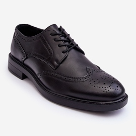 WD1 Elegante Herren-Lederschuhe Schwarz Gustavo 1