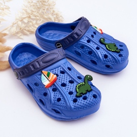 WJ1 Leichte Crocs-Slides aus Schaumstoff für Kinder, Blaue Süßigkeiten 3