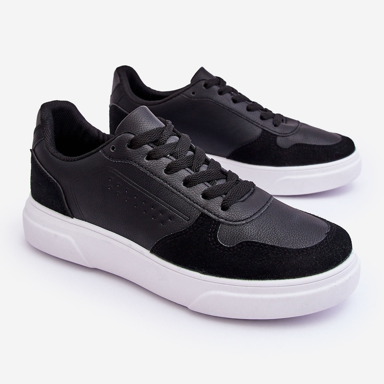 WJ1 Schwarze Castiel-Sportschuhe zum Schnüren für Herren 1