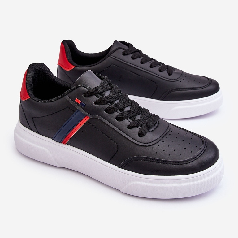 WJ1 Klassische Herren-Sneaker in Schwarz und Rot Enrique 1