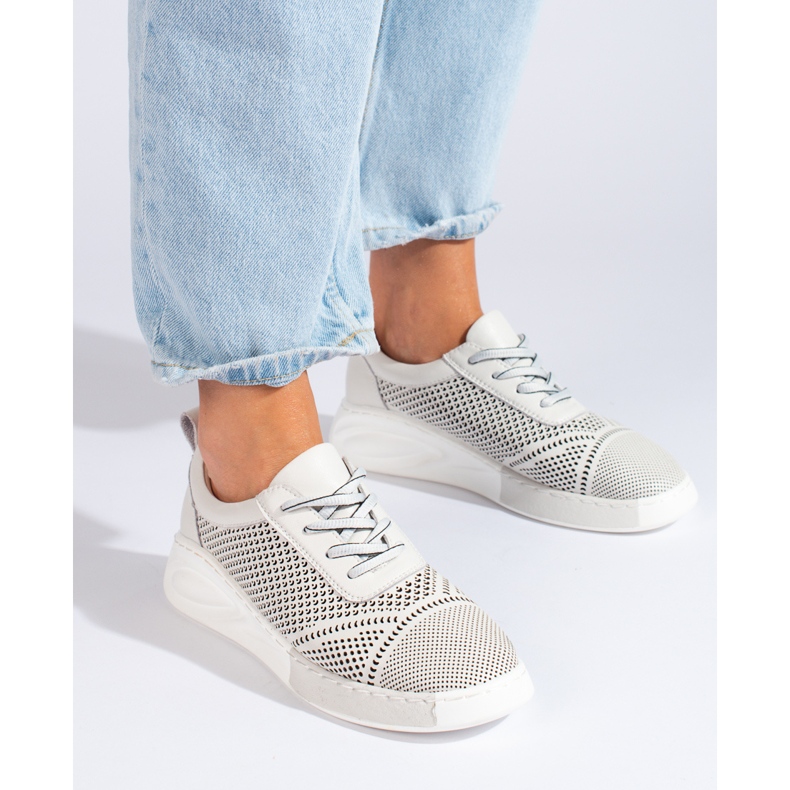 ARTIKER Leichte Lederturnschuhe grau 2