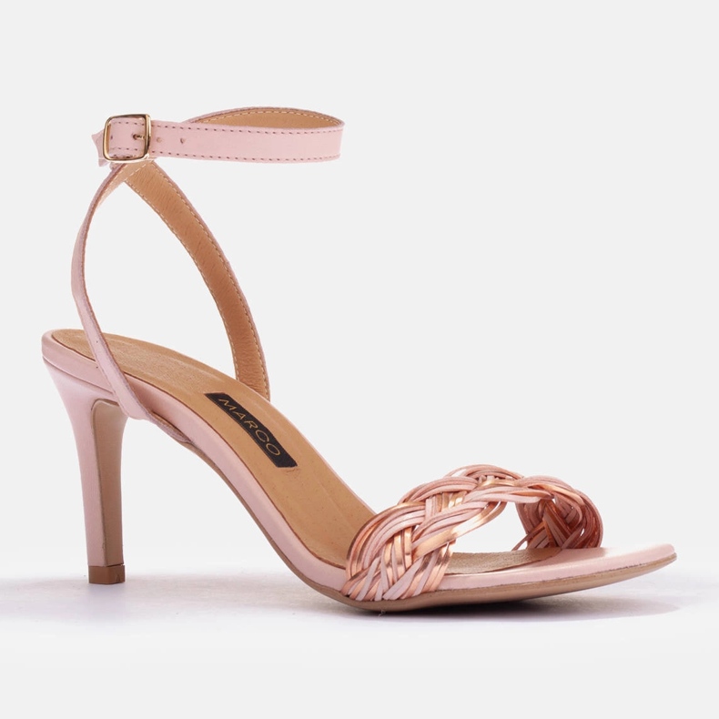 Marco Shoes Sandalen mit geflochtenem Riemen rosa 1