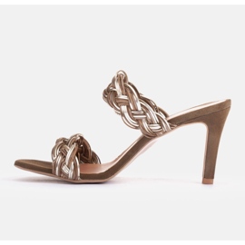 Marco Shoes Sandalen mit geflochtenen Riemen grün 2