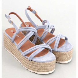 Altman Blaue Espadrilles mit Keilabsatz 1