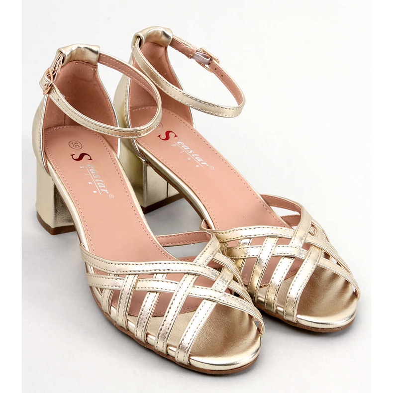Seastar Kermel Gold Sandalen mit niedrigem Absatz golden 2