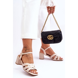 Klassische Sandalen Beige Misty High Heels 1