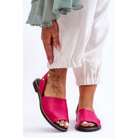 Lemar Fuchsia Alivia Slip-on-Sandalen aus Leder rosa 1