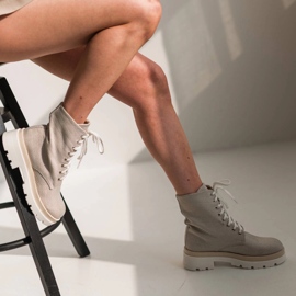 Marco Shoes Stiefel aus natürlichem Baumwollstoff beige 1