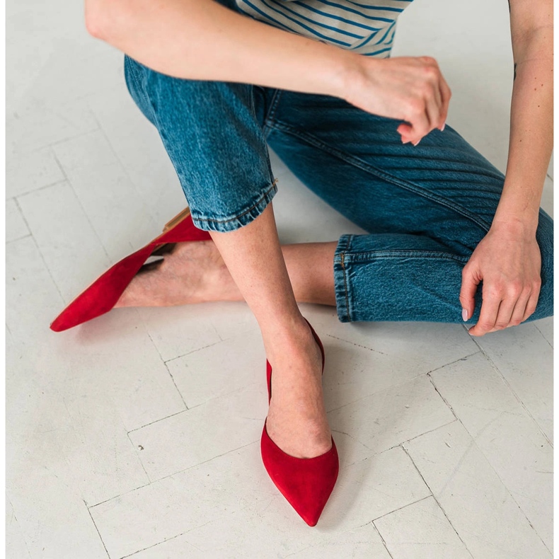 Marco Shoes Ballerinas mit Absatz rot 1