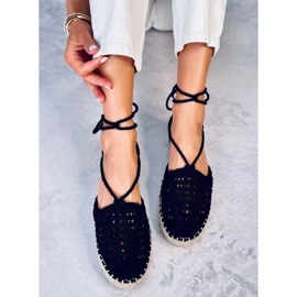 Yaweh Schwarze Damen-Espadrilles aus Spitze 1