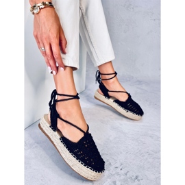 Yaweh Schwarze Damen-Espadrilles aus Spitze 2