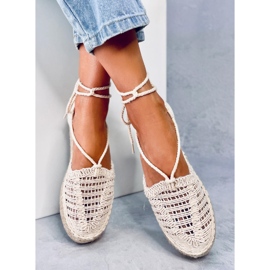 Yaweh Beige String-Espadrilles für Damen 1