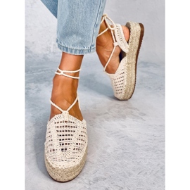 Yaweh Beige String-Espadrilles für Damen 2