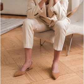 Marco Shoes Ballerinas mit Absatz braun 1