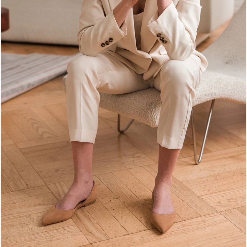 Marco Shoes Ballerinas mit Absatz braun 1