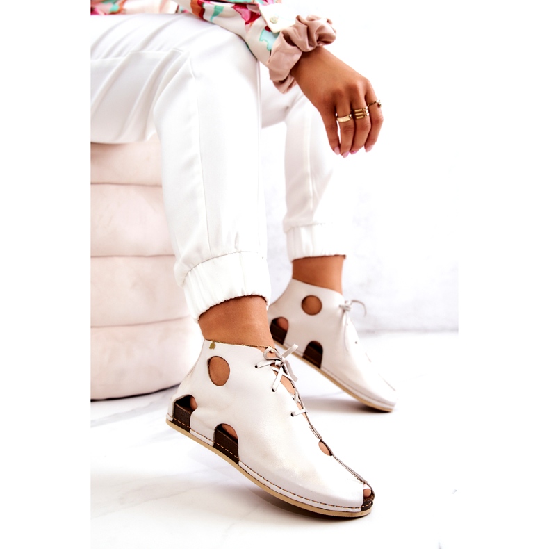 Maciejka 03426-25 Leichter Lederstiefel Hellbeige 3