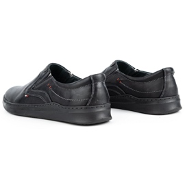 Olivier Freizeit-Slip-On-Schuhe aus Leder für Herren 284GT, schwarz 4