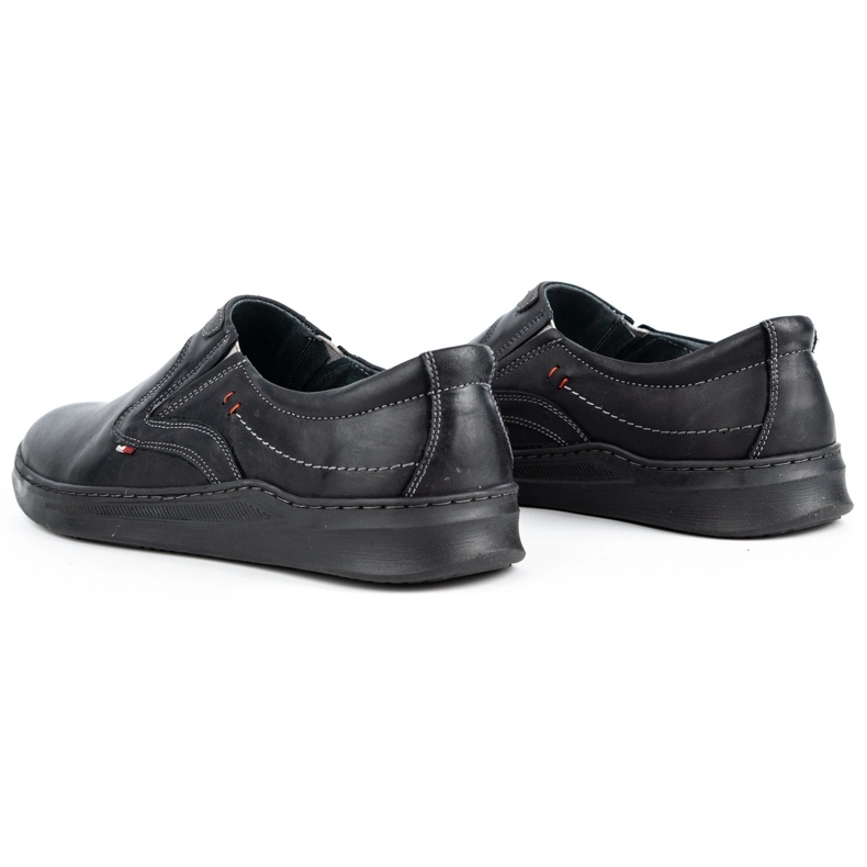 Olivier Freizeit-Slip-On-Schuhe aus Leder für Herren 284GT, schwarz 4