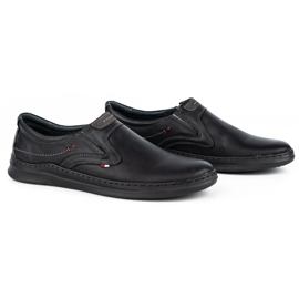 Olivier Freizeit-Slip-On-Schuhe aus Leder für Herren 284GT, schwarz 2