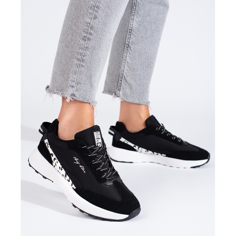 Schwarze Turnschuhe LL274956 Big Star 1