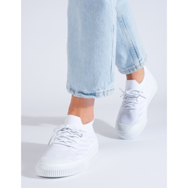 Weiße Textil-Sneaker für Damen von Shelovet 1