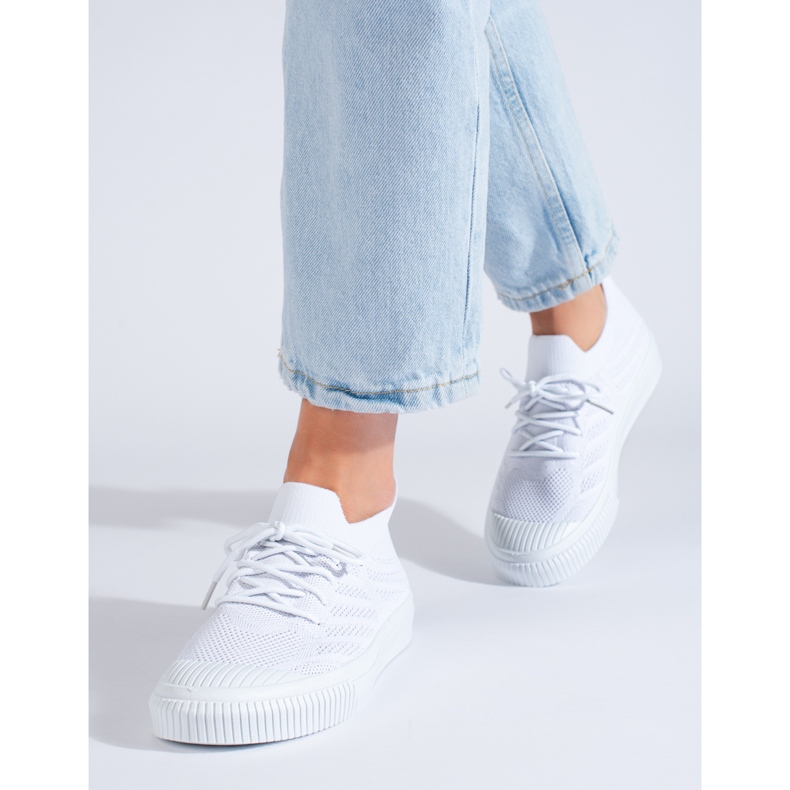 Weiße Textil-Sneaker für Damen von Shelovet 1