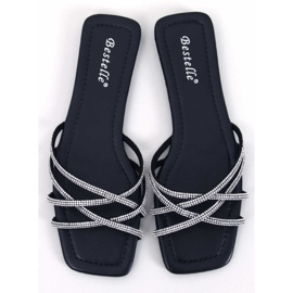 Rexha Schwarze Strass-Slider 1