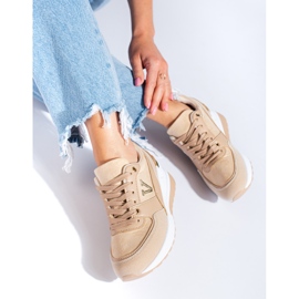 Damen-Sneakers mit Keilabsatz von Shelovet in Beige 1