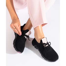 Schwarze leichte Sportschuhe von Shelovet 1