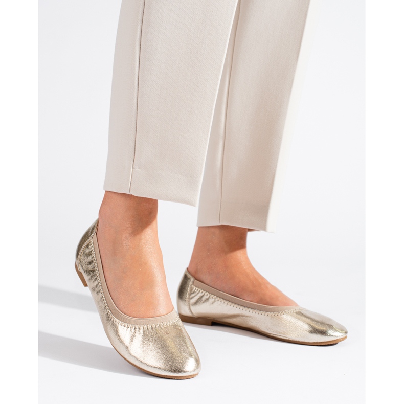 Goldene Ballerinas für Damen von Shelovet 1