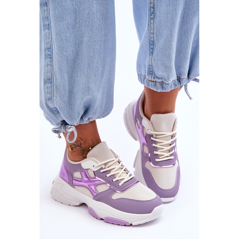 PS1 Lilafarbene Cortes-Schnürsneaker für Damen violett 1