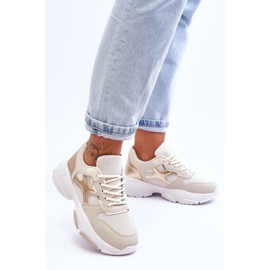 PS1 Damen-Schnürsneaker Beige-Gold Cortes 1