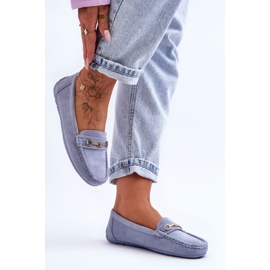 Klassische Wildleder-Loafer für Damen in Blau von Corinell 2