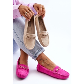 Klassische Wildleder-Loafer für Damen in Rosa von Corinell 5