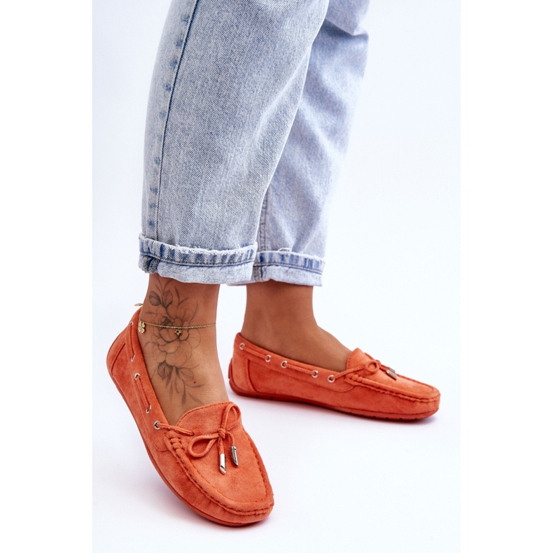 Wildleder-Loafer für Damen Orange Si Passione 1