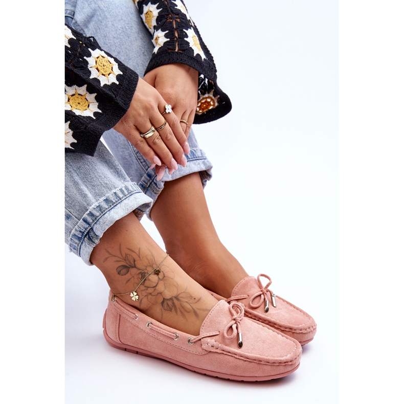 Damen-Loafer aus Wildleder in Hellrosa von Si Passione 2