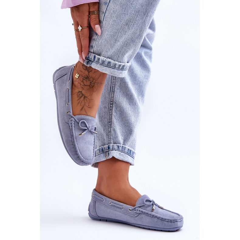 Blaue Si Passione Wildleder-Loafer für Damen 1