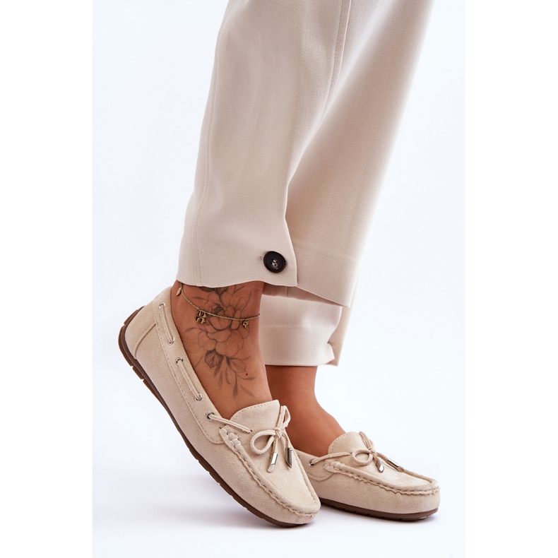 Damen-Loafer aus Wildleder Beige Si Passione 2