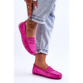 Damen-Loafer aus Wildleder in Rosa von Lenvie 1