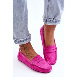 Damen-Loafer aus Wildleder in Rosa von Lenvie 2