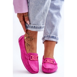 Modische Wildleder-Loafer für Damen in Pink von Rabell rosa 1