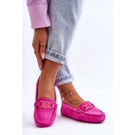 Modische Wildleder-Loafer für Damen in Pink von Rabell rosa 2