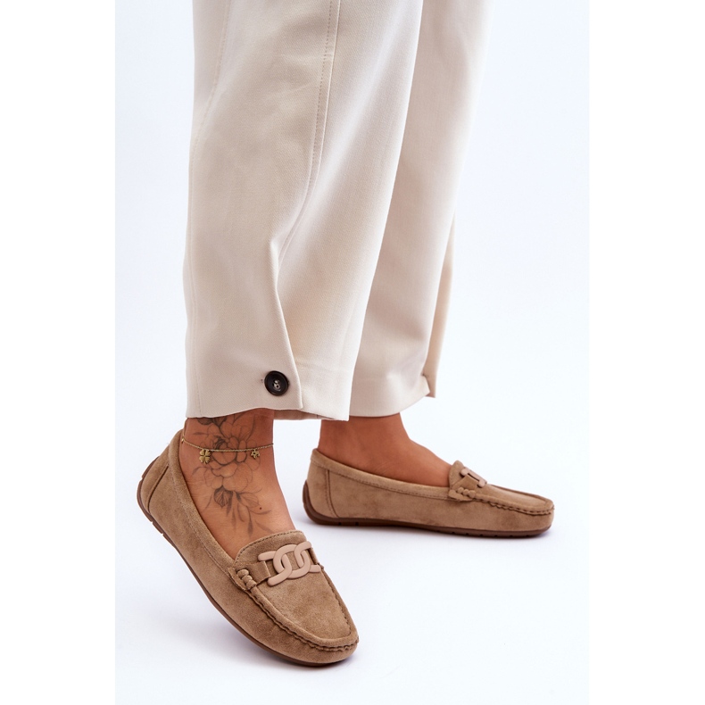 Modische Wildleder-Loafer für Damen in Braun von Rabell 1