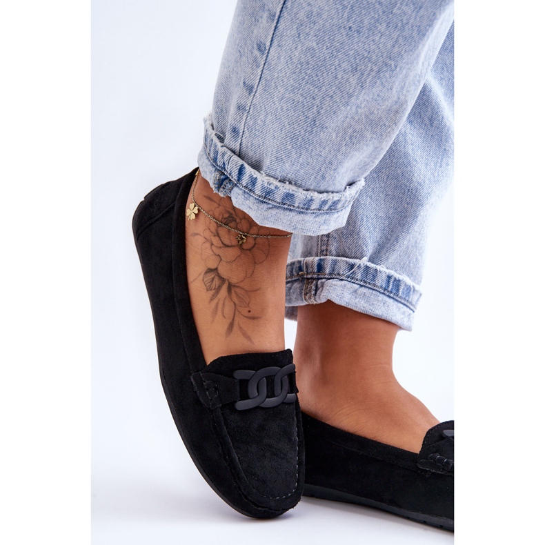 Modische Wildleder-Loafer für Damen in Schwarz von Rabell 2