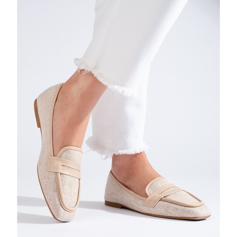 Elegante Damen-Slipper von Shelovet in Rosa beige 1