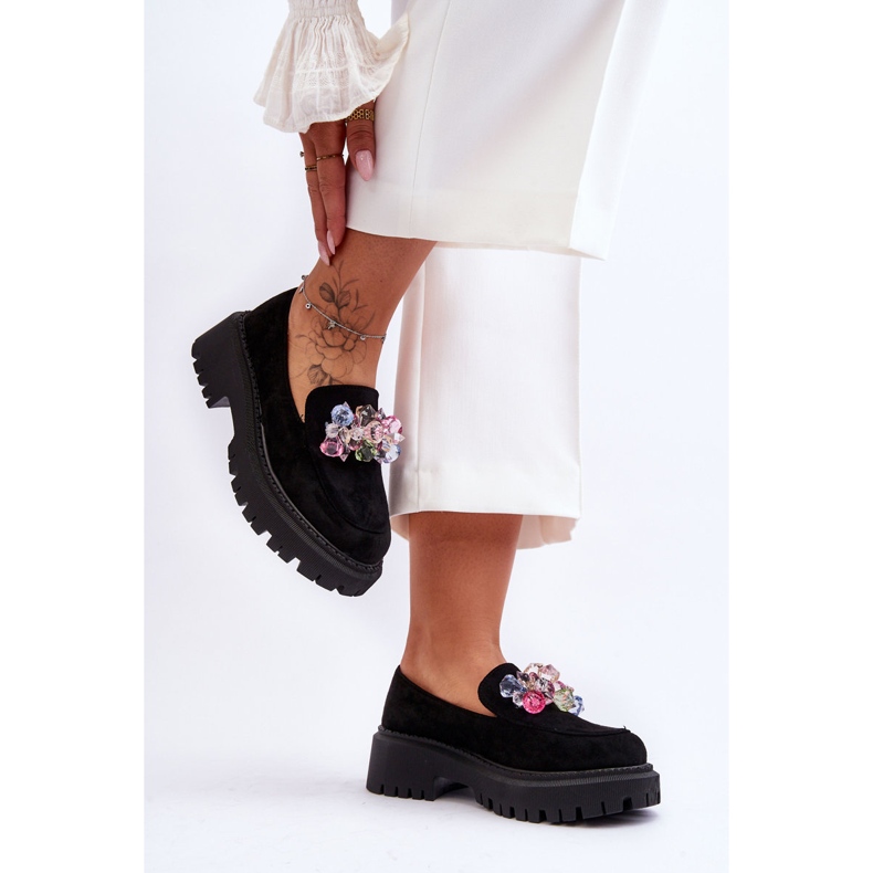 PS1 Damen-Crystal-Loafer Schwarz Avril 1