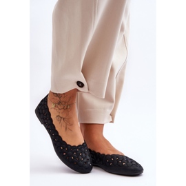 PE1 Durchbrochene Ballerinas für Damen in Schwarz Visionary 1