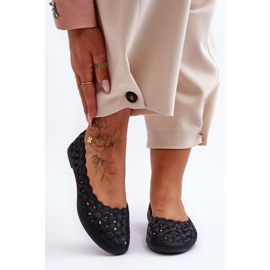 PE1 Durchbrochene Ballerinas für Damen in Schwarz Visionary 2