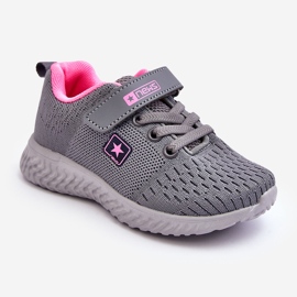 PE1 Kindersportschuhe mit Klettverschluss Grau Brego 1